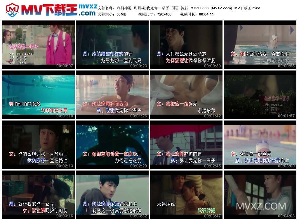 六指神通_廊月-让我宠你一辈子_国语_流行_MD300833